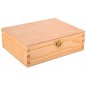Wooden Tea Box – 5 Compartments – Natural Pine – Handmade in UK – Smooth Raw Finish – Storage for Tea