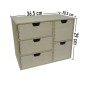 Plywood Chest with 5 Drawers – Mixed Size Organizer for Desk & Craft – 36.5x20.5x29 cm