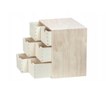 Wooden World Plywood Chest – 6 Drawer Organizer