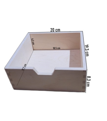 Plywood Chest with 6 Drawers – Multi-Size Desk & Craft Organizer – 42x20x28 cm