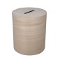 Wooden Cylinder Money Box – Natural Birch Piggy Bank with Bottom Plug – 12x10.5 cm