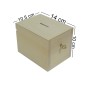 Wooden Money Box with Key – Pine and Plywood Piggy Bank – 14x10.5x10 cm