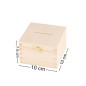 Wooden Money Box with Clip – Pine and Plywood Piggy Bank – 10x10x7.5 cm
