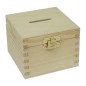 Wooden Money Box with Clip – Pine and Plywood Piggy Bank