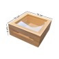 Wooden Money Box with Glass Front – Pine Piggy Bank with Removable Back – 10x10x4 cm