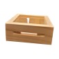 Wooden Money Box with Glass Front – Pine Piggy Bank with Removable Back – 10x10x4 cm