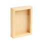 Wooden Money Box with Glass Front – Vertical Pine Frame Piggy Bank 21x16x4 cm