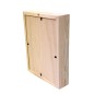 Wooden Money Box with Glass Front – Vertical Pine Frame Piggy Bank 21x16x4 cm