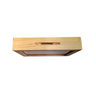 Wooden Money Box with Glass Front – Horizontal Pine Frame