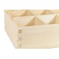 Wooden Tea Box – 6 Compartments – Natural Pine – Handmade in UK – Smooth Raw Finish – Storage for Tea