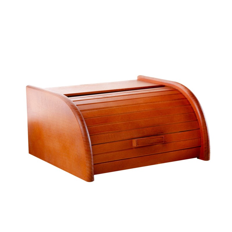 Small Orange Beech Wood Bread Box with Roll-Top Lid – Compact Wooden Kitchen Bread Bin 30x26x16 cm Small Orange Beech Wood Bread Box with Roll-Top Lid – Compact Wooden Kitchen Bread Bin 30x26x16 cm