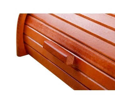 Small Wooden Bread Box – Beech Wood Orange Finish