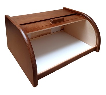 Small Wooden Bread Box – Dark Brown Beech Wood