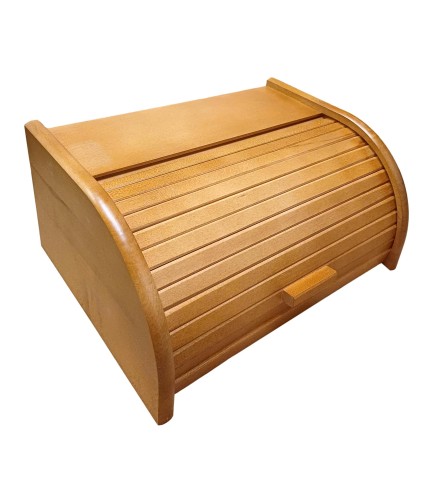 Small Wooden Bread Box – Light Brown Beech Wood