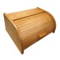 Small Light Brown Beech Wood Bread Box with Roll-Top Lid – Compact Wooden Kitchen Bread Bin 30x26x16 cm Small Light Brown Beech Wood Bread Box with Roll-Top Lid – Compact Wooden Kitchen Bread Bin 30x26x16 cm