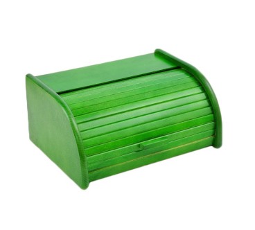 Small Wooden Bread Box – Green Beech Wood