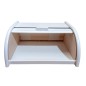 Small White Beech Wood Bread Box with Roll-Top Lid – Compact Wooden Kitchen Bread Bin 30x26x16 cm Small White Beech Wood Bread Box with Roll-Top Lid – Compact Wooden Kitchen Bread Bin 30x26x16 cm