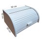 Small White Beech Wood Bread Box with Roll-Top Lid – Compact Wooden Kitchen Bread Bin 30x26x16 cm Small White Beech Wood Bread Box with Roll-Top Lid – Compact Wooden Kitchen Bread Bin 30x26x16 cm