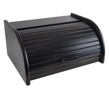 Small Wooden Bread Box – Black Beech Wood