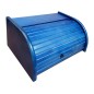 Small Blue Beech Wood Bread Box with Roll-Top Lid – Compact Wooden Kitchen Bread Bin 30x26x16 cm Small Blue Beech Wood Bread Box with Roll-Top Lid – Compact Wooden Kitchen Bread Bin 30x26x16 cm