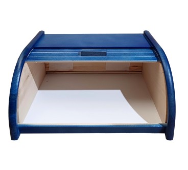 Small Wooden Bread Box – Blue Beech Wood