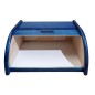 Small Blue Beech Wood Bread Box with Roll-Top Lid – Compact Wooden Kitchen Bread Bin 30x26x16 cm Small Blue Beech Wood Bread Box with Roll-Top Lid – Compact Wooden Kitchen Bread Bin 30x26x16 cm