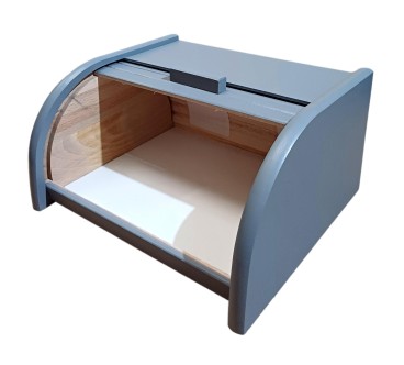 Small Wooden Bread Box – Grey Beech Wood