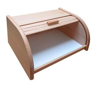 Small Wooden Bread Box – Natural Beech Wood with Clear Lacquer