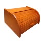 Large Orange Beech Wood Bread Box – Roll Top Bin for Kitchen Storage – 40x30x18 cm
