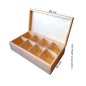 Wooden Tea Box – 8 Compartments – Natural Pine – Handmade in UK – Smooth Raw Finish – Storage for Tea