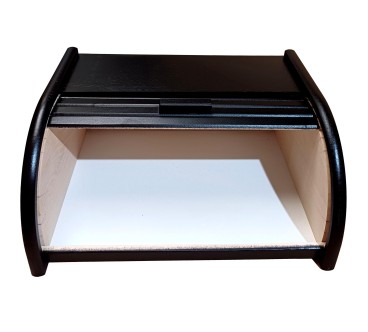Large Black Beech Wood Bread Box – Wooden World