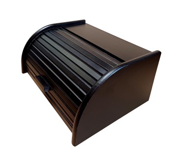 Large Black Beech Wood Bread Box – Wooden World