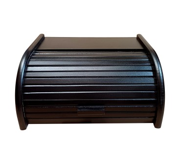 Large Black Beech Wood Bread Box – Wooden World