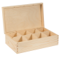 Wooden Tea Box – 8 Compartments – Handmade in UK