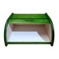 Large Green Beech Wood Bread Box – Roll-Top Bread Bin with Front Shutter – 40x30x18 cm