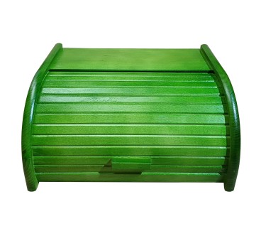 Wooden World Green Bread Box – Beech Wood – 40x30x18 cm