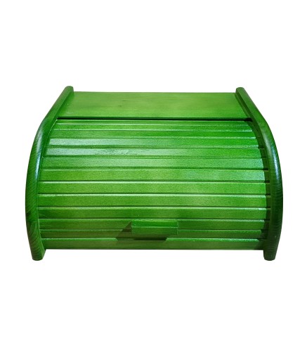 Wooden World Green Bread Box – Beech Wood – 40x30x18 cm