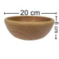 Wooden Bowl 20 cm – Natural Beech Wood, Oiled – Kitchen & Serving Bowl