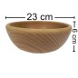 Wooden Bowl 23 cm – Natural Beech Wood, Oiled – Kitchen & Serving Bowl