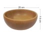 Wooden Bowl 25 cm – Natural Beech Wood, Oiled – Kitchen & Serving Bowl