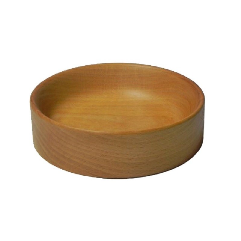 Wooden Bowl 20 cm – Straight-Sided Beech Wood, Oiled – Kitchen & Serving Bowl