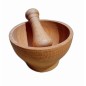 Wooden Mortar and Pestle Set – Beech Wood – 10.5x6 cm Bowl with 7.5 cm Pestle – Oiled Finish Wooden Mortar and Pestle Set – Beech Wood – 10.5x6 cm Bowl with 7.5 cm Pestle – Oiled Finish