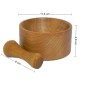 Wooden Mortar and Pestle Set – Beech Wood – 11.5x4.8 cm Bowl with 8 cm Pestle – Oiled Finish Wooden Mortar and Pestle Set – Beech Wood – 11.5x4.8 cm Bowl with 8 cm Pestle – Oiled Finish