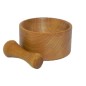 Wooden Mortar and Pestle Set – Beech Wood – 10x5 cm Bowl with 8 cm Pestle – Oiled Finish