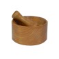 Wooden Mortar and Pestle Set – Beech Wood – 10x5 cm Bowl with 8 cm Pestle – Oiled Finish