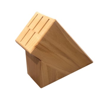 Wooden World Wooden Knife Block – Beech Wood Kitchen Organizer