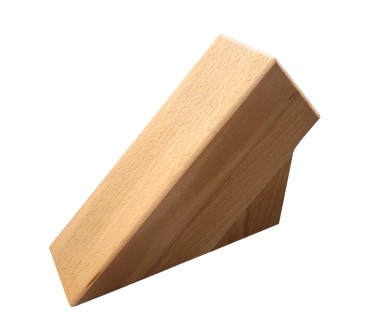 Wooden World Wooden Knife Block – Beech Wood Kitchen Organizer