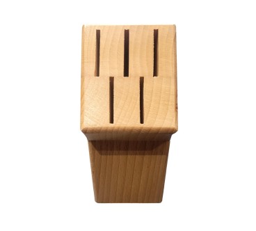 Wooden World Wooden Knife Block – Beech Wood Kitchen Organizer