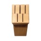 Wooden Knife Block – Beech Wood Countertop Holder for 5 Knives – Lacquered Finish