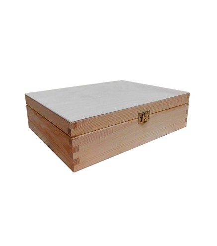 Wooden Tea Box – 12 Compartments – Natural Pine – Handmade in UK – Smooth Raw Finish – Storage for Tea